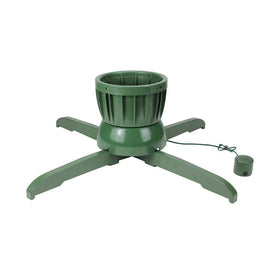 24" Green Musical Rotating Christmas Tree Stand for Live Trees