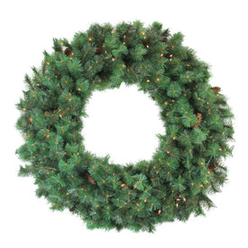 48" Pre-Lit Royal Oregon Pine Artificial Christmas Wreath with Clear Lights