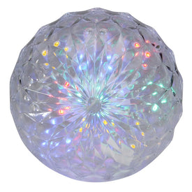 6" LED Lighted Multi-Color Hanging Crystal Sphere Outdoor Christmas Decoration