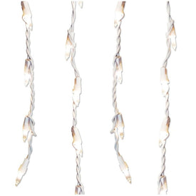 300-Count Clear Mini Icicle Christmas Lights with 8.5' White Wire