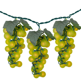 100-Count Yellow Winery Grape Patio Christmas Light Set with 5' Green Wire