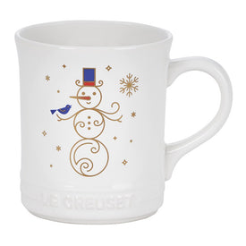 Noel Collection Snowman Mug - White with Applique