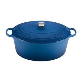 Signature 15.5-Quart Cast Iron Oval Dutch Oven with Stainless Steel Knob - Marseille