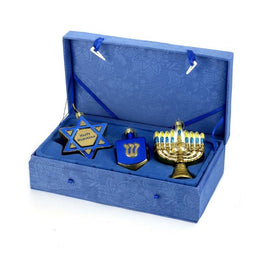 Noble Gems Hanukkah Ornament 3-Piece Set