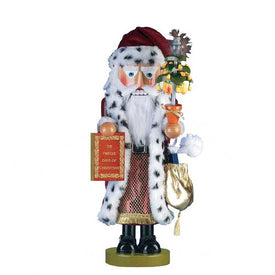 17.5" Limited Edition Steinbach Twelve Days of Christmas Musical Pear Tree Santa Nutcracker