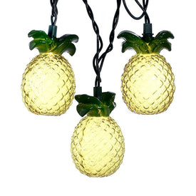 10-Light Glass-Look Pineapple Light Set
