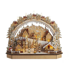 18" Battery-Operated LED Village Tablepiece