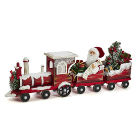 30.5" Kringle Klaus Santa On Train