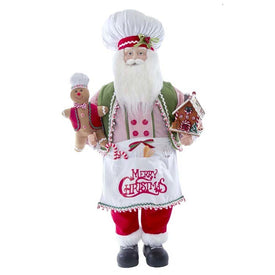 40" Christmas Chef Santa with Gingerbread