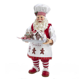 11" Fabriche Gingerbread Chef Santa