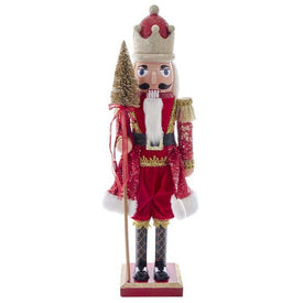 24" Plastic Red and Gold King Nutcracker