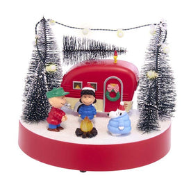 7" Battery-Operated Peanuts Musical Camper Scene Table-Piece