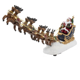 7" Battery-Operated LED Santa with Sleigh Table-Piece