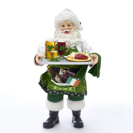 10.5" Fabriche Musical Irish Chef Santa