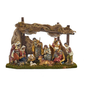 Nativity Set with 11 Figures and Stable