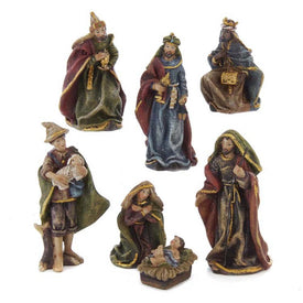 Seven-Piece 3.5" Resin Nativity Set