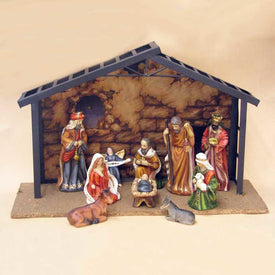 3.5-5" Porcelain 10-Piece Nativity Set