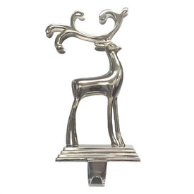 Silver Reindeer Stocking Hanger