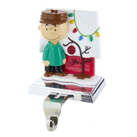 5" Peanuts Charlie Brown with Doghouse Stocking Holder