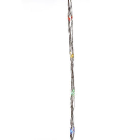 78" Silver Nylon 200 Multi-colored LED Lights