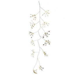6-Foot White Bark Garland with Warm White Fairy Lights