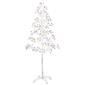 5-Foot White Birch Twig Tree with Multi-Color 8-Function Lights