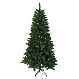 6-Foot Pre-Lit Green Pine Tree