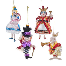 5-5.5" Noble Gems Alice in Wonderland 4-Piece Ornament set