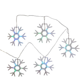 Snowflake Icicle Fairy Lights with RGB LED Lights