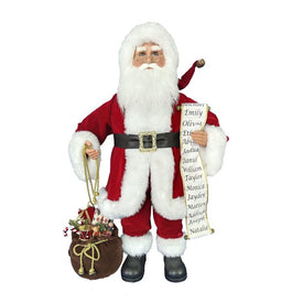 34" Kringle Klaus Traditional Santa and List