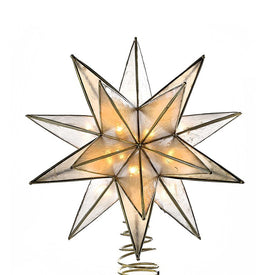10-Light 15-Point Star Capiz Tree Topper