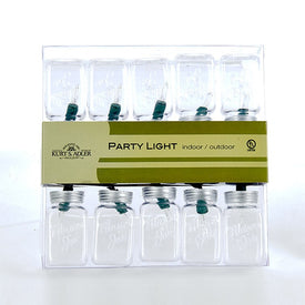 10-Light Clear Mason Jar Light Set