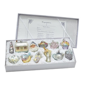 3-4.375" Noble Gems Newlywed's Glass Tree Box Set of 12