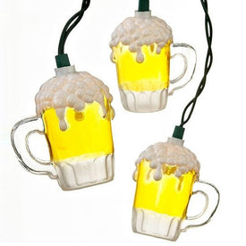 10-Light Plastic Beer Mug Light Set