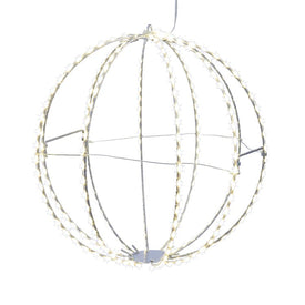 12" Warm White LED Foldable Metal Sphere