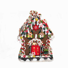 8 5/8" Claydough and Metal Candy House with C7 UL Lighted Decorations