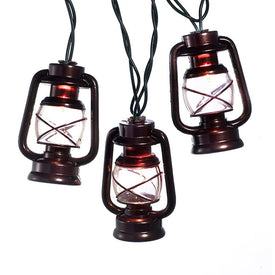 10-Light Copper Color Lantern Light Set