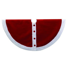 48" Red and White Santa Suit Design Tree Skirt