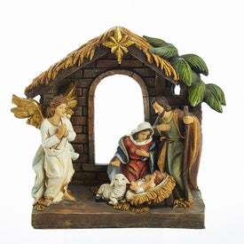 9" Painted Holy Family Tablepiece