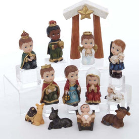 1.6-4.5" Children's Nativity, 13-Piece Set