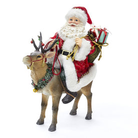 11.5" Fabriche Santa on Reindeer