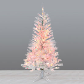 4.5-Foot Pre-Lit Glisten Pine Tree and Multi-Color Lights
