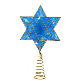 Battery-Operated Hanukkah Tree Topper with LED Lights
