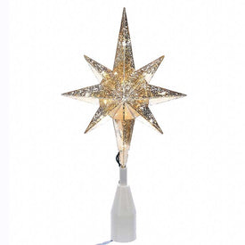 10-Light Gold Bethlehem Star Tree Topper