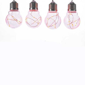 4-Light 3" Transparent Edison Bulb Fairy Light Set