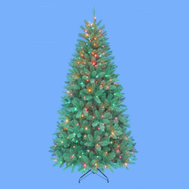7-Foot Pre-Lit Pine Tree with Multi-Colored Lights