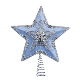 13.5" Pale Blue and Silver Star Tree Topper