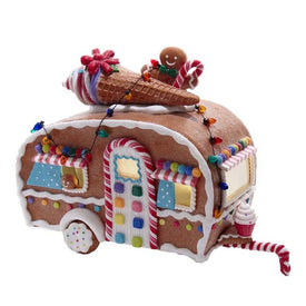 8.4" Battery-Operated Light-Up Gingerbread Food Truck