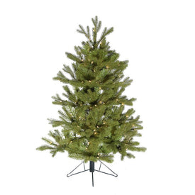 5-Foot Pre-Lit PE Half Tree with Stand