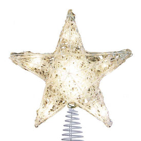 12" UL-Approved Spun Acrylic-Look Plastic Star Tree Topper